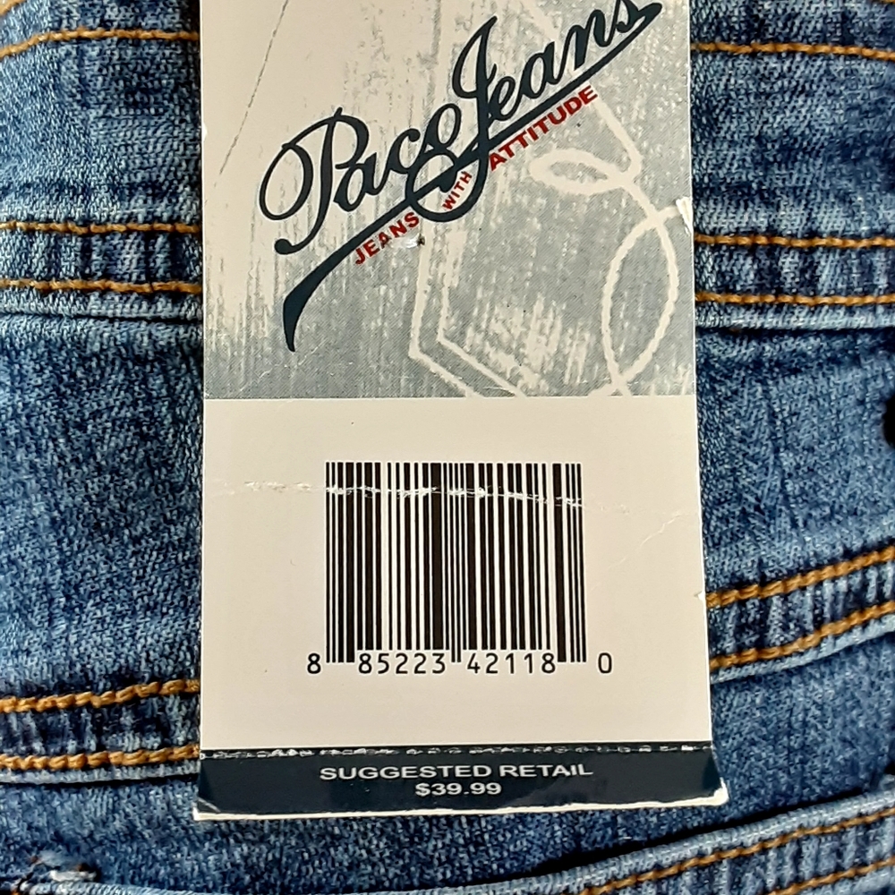 NWT Paco Jeans Capri Denim Belt Beaded 9 (28×22) - Picture 5 of 6